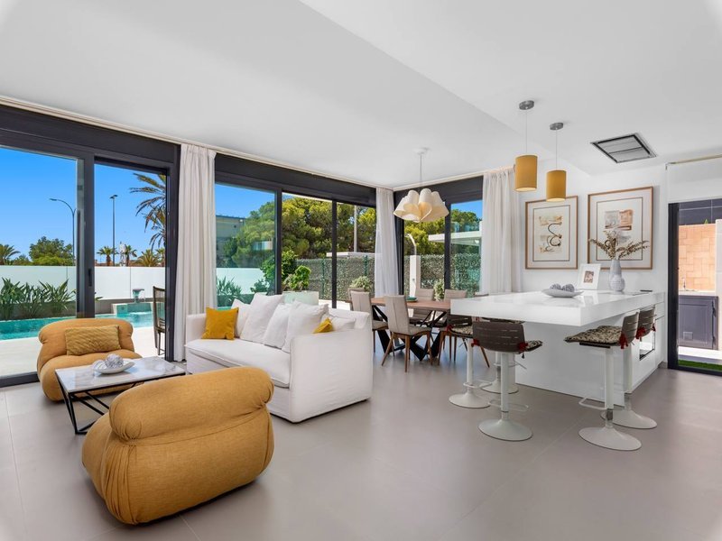 Bright living room interior